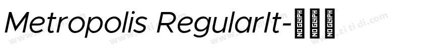 Metropolis RegularIt字体转换